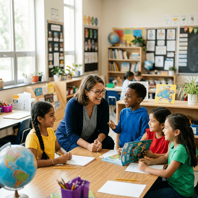 Multi-ethnic classroom